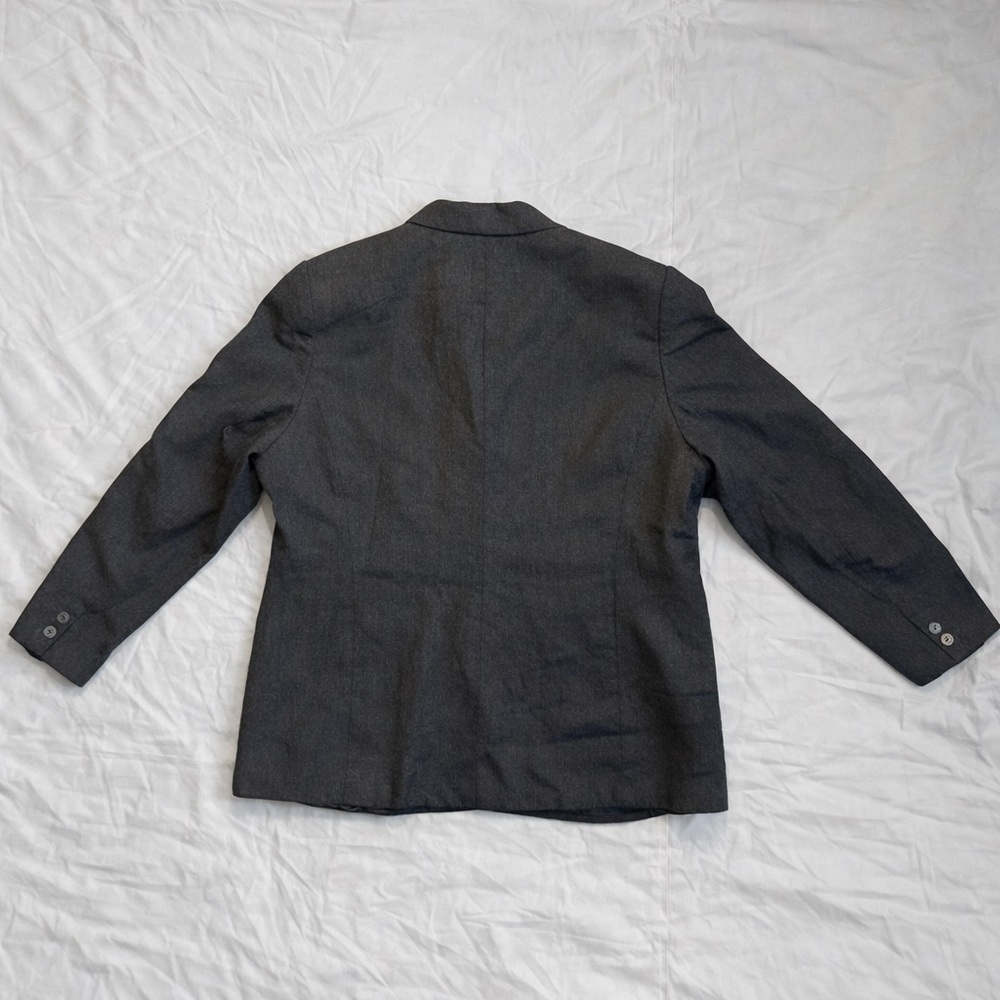Conrad C Collection Charcoal Wool Blazer Jacket Size 18 Made in Canada - Picture 3 of 6